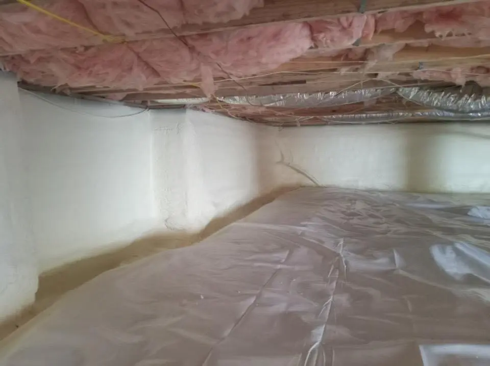 Crawl space encapsulation with closed-cell spray foam for Spray Foam Roofing in Baytown